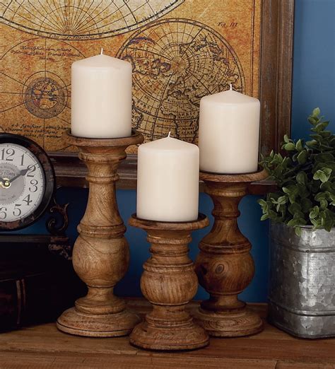 Wooden Candle Holders 